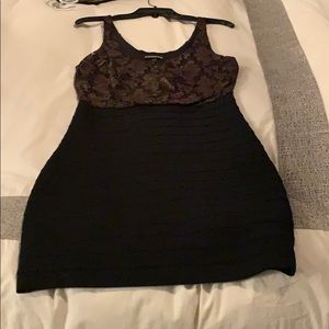 Black dress with sparkly lace top